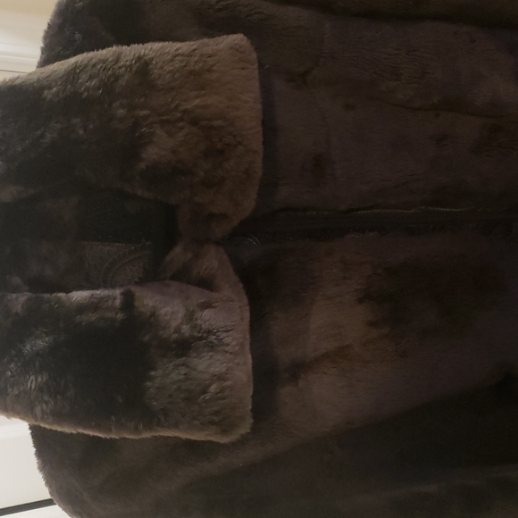 Rare Reversible Sheared Mink Fur Velvet Cape Style Jacket - Picture 3 of 8